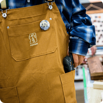 DIY道具がすっぽり入る大き目ポケット