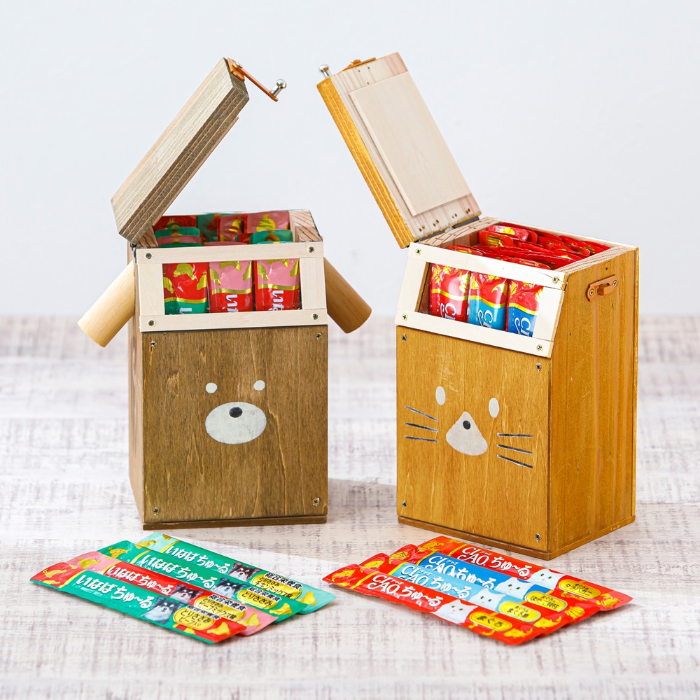 ちゅ〜るを収納できるオリジナルボックス作り